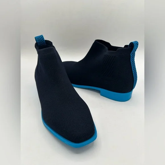 VIVAIA Square-Toe Water-Repellent Ankle Boots (Ryan Pro) Navy Azure Blue - Picture 5 of 13